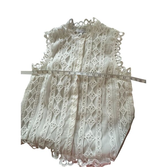 Endless Rose Lace Trim Crochet Mini Dress Sleeveless White Size M NWOT Romantic - Picture 10 of 15